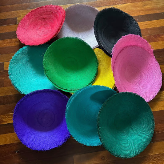 Buntal Mats Medium - Plain & Swirls [21"] - AU - B Unique Millinery