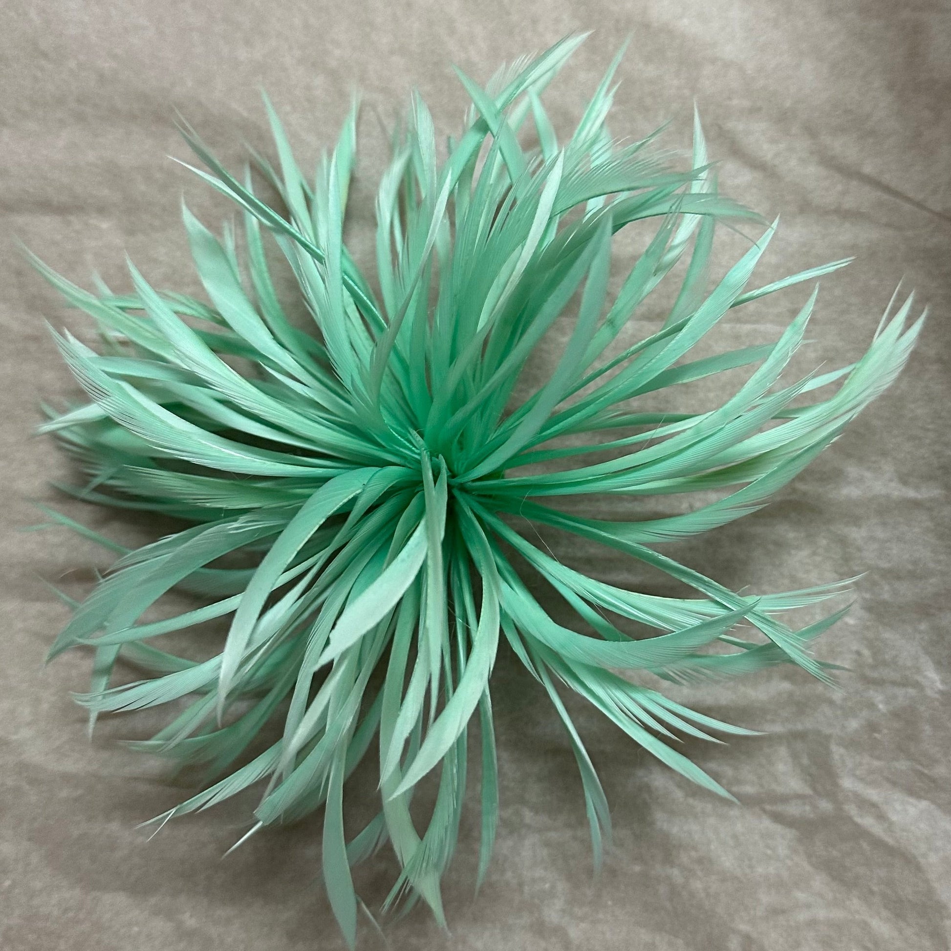 mint  Biot Feather Star Flower on Wire