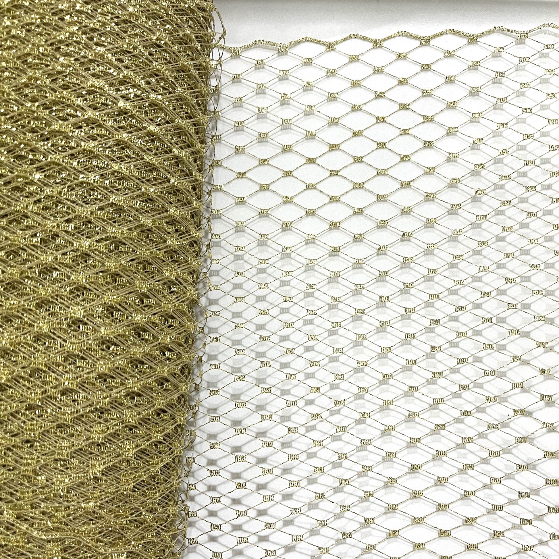 9" Metallic Gold Veiling