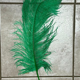 ostrich blondine feather x-large kelly green