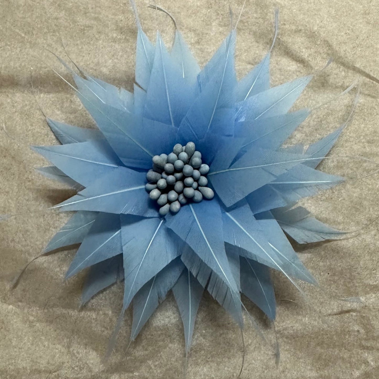 Spikey Feather Flower Minature (EF1099) cornflour blue