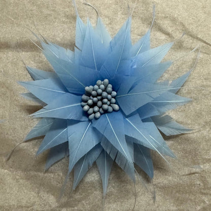 Spikey Feather Flower Minature (EF1099) cornflour blue