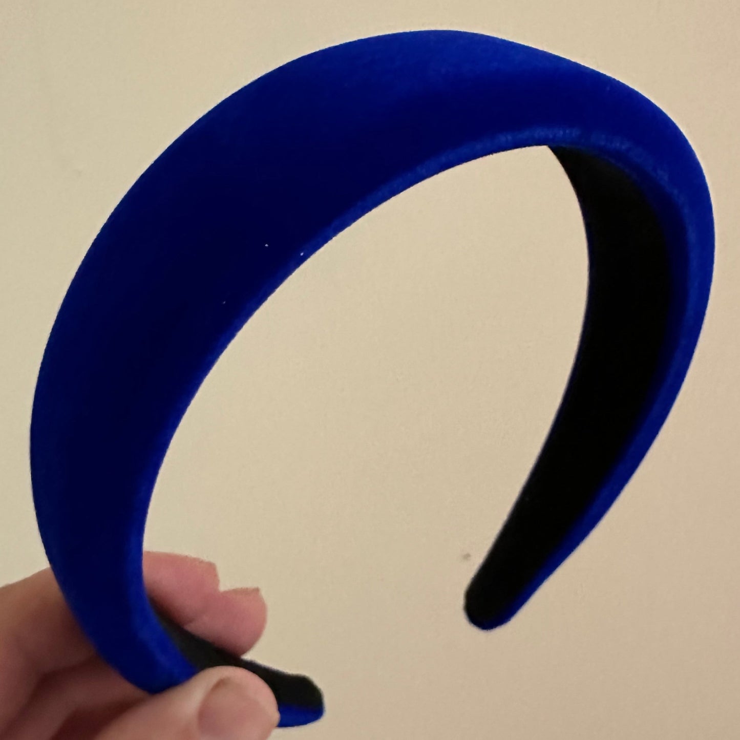 royal blue velvet slightly padded headbands 