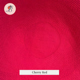 cherry red large plain 23" buntal mats 