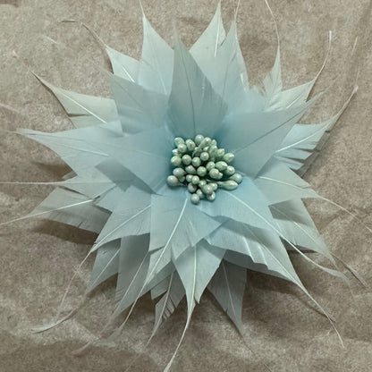 Spikey Feather Flower Minature (EF1099) baby blue