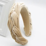 luxury velvet braid padded headbands ivory