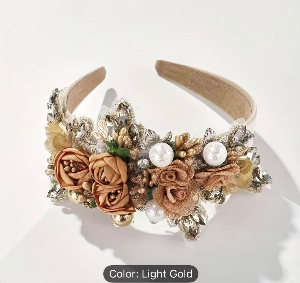 Embellished Flower Centre Satin Headbands - AU