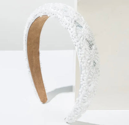 Cross-Pattern Beaded Headband - AU