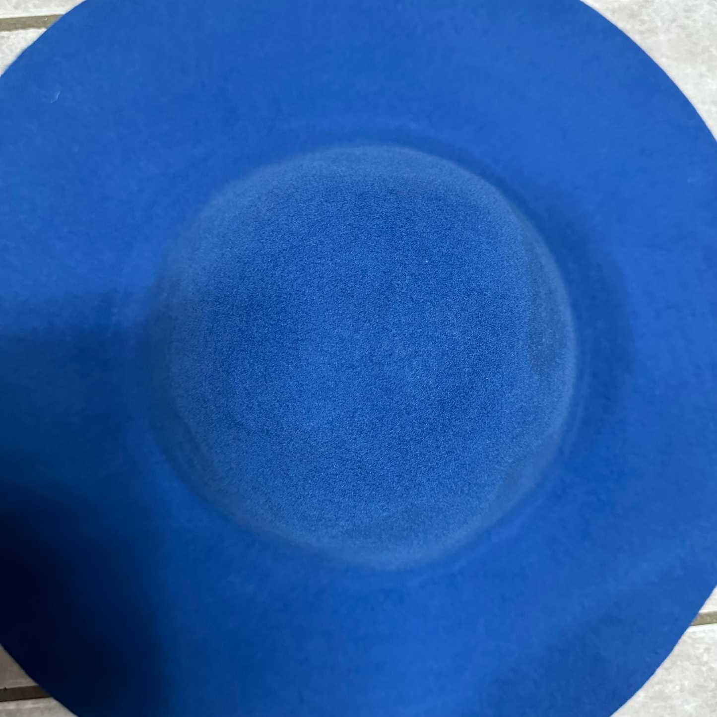 wool felt capelines pre-stiff  blue