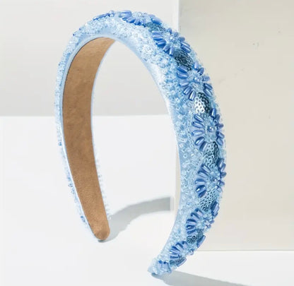 Cross-Pattern Beaded Headband - AU