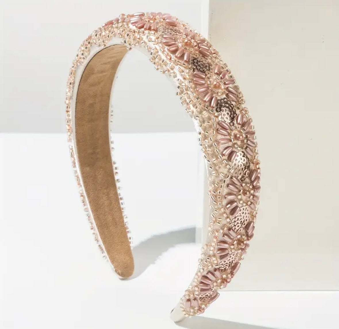 Cross-Pattern Beaded Headband - AU