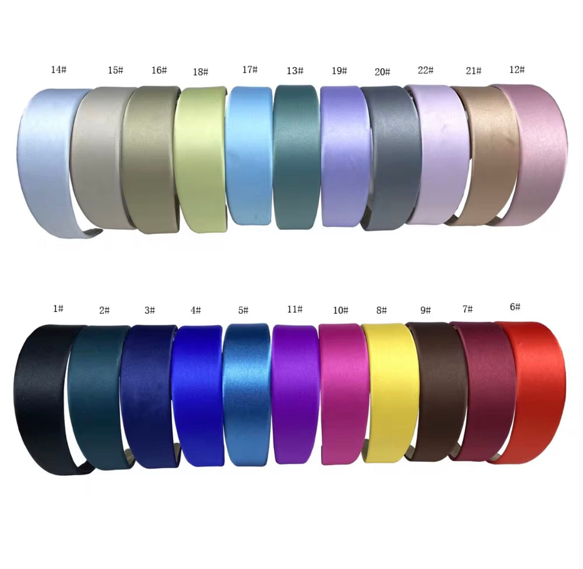 Satin Covered Wide Plastic Headbands - AU