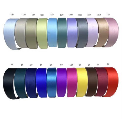 Satin Covered Wide Plastic Headbands - AU