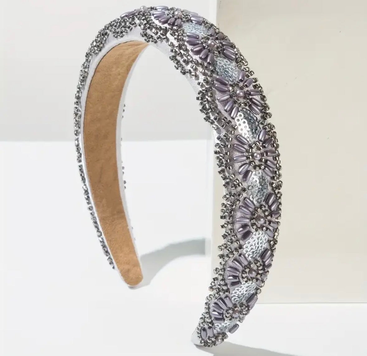Cross-Pattern Beaded Headband - AU