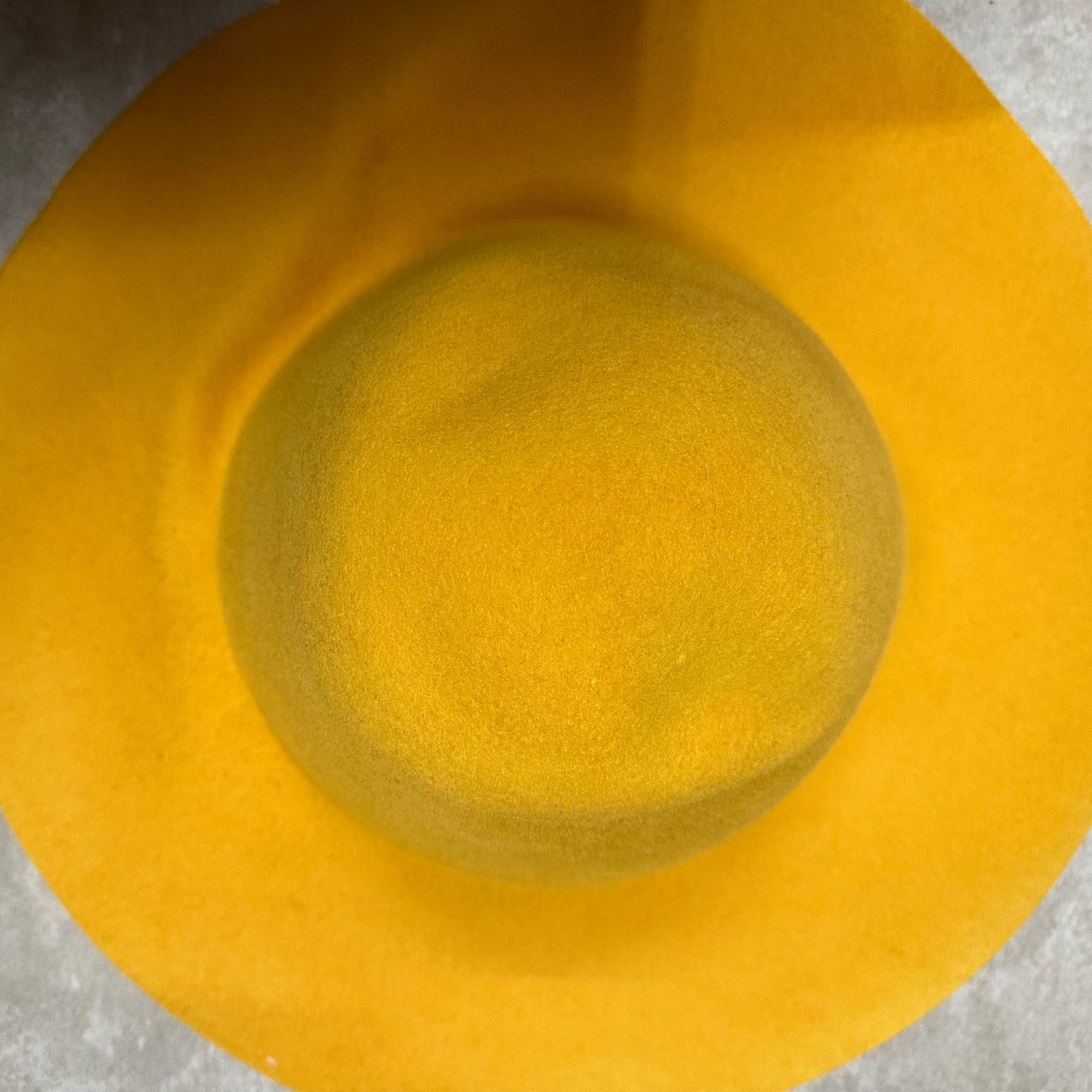 wool felt capelines pre-stiff  golden yellow