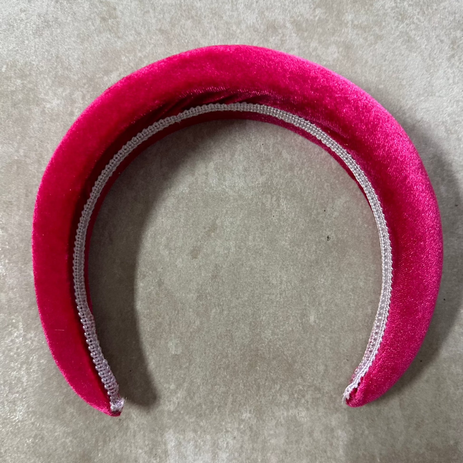 Velvet Padded Headbands - cerise
