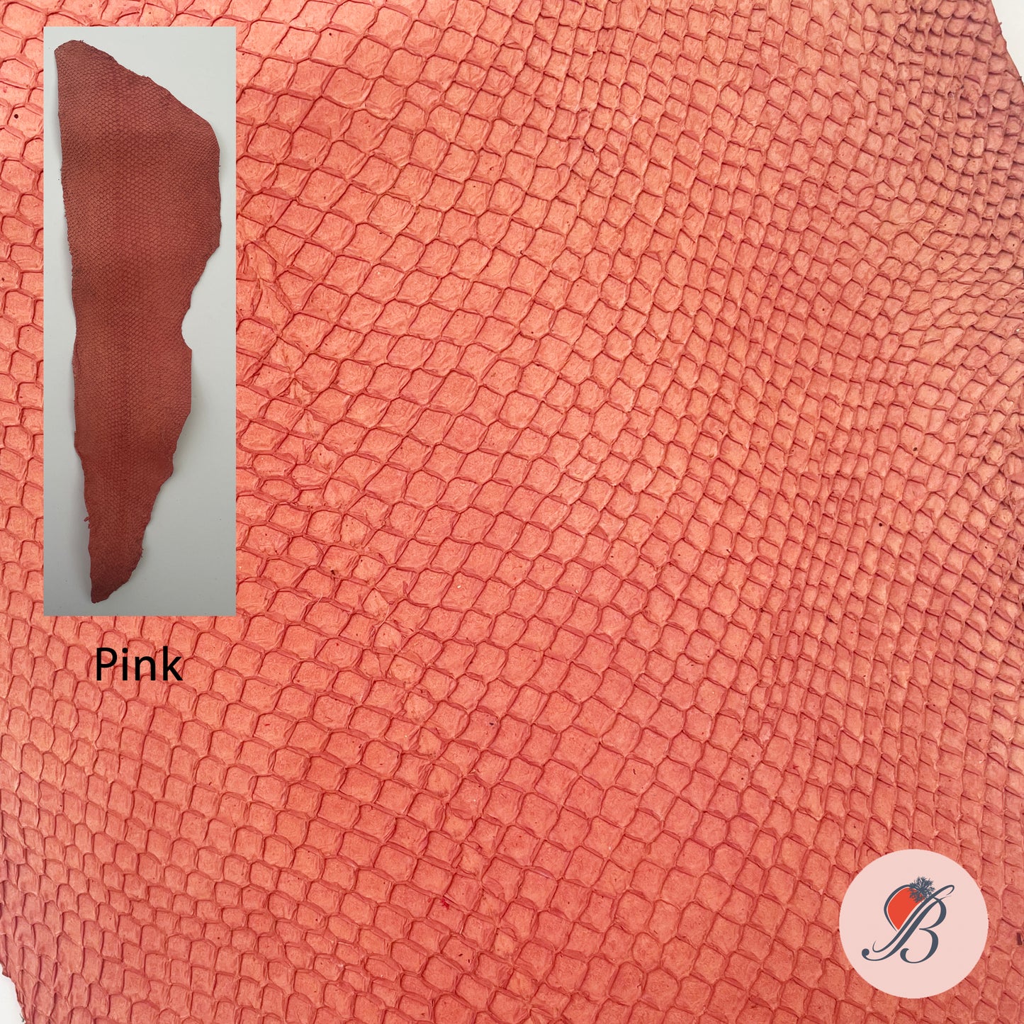 Salmon Fish Leather Piece - UK