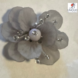 Acrylic Fluted Petal Flower Crystal Centre Dusty Lilac