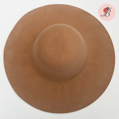 camel western weight wool felt capeline