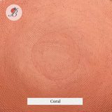 coral large plain 23" buntal mats 