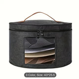 dark grey expandable hat box