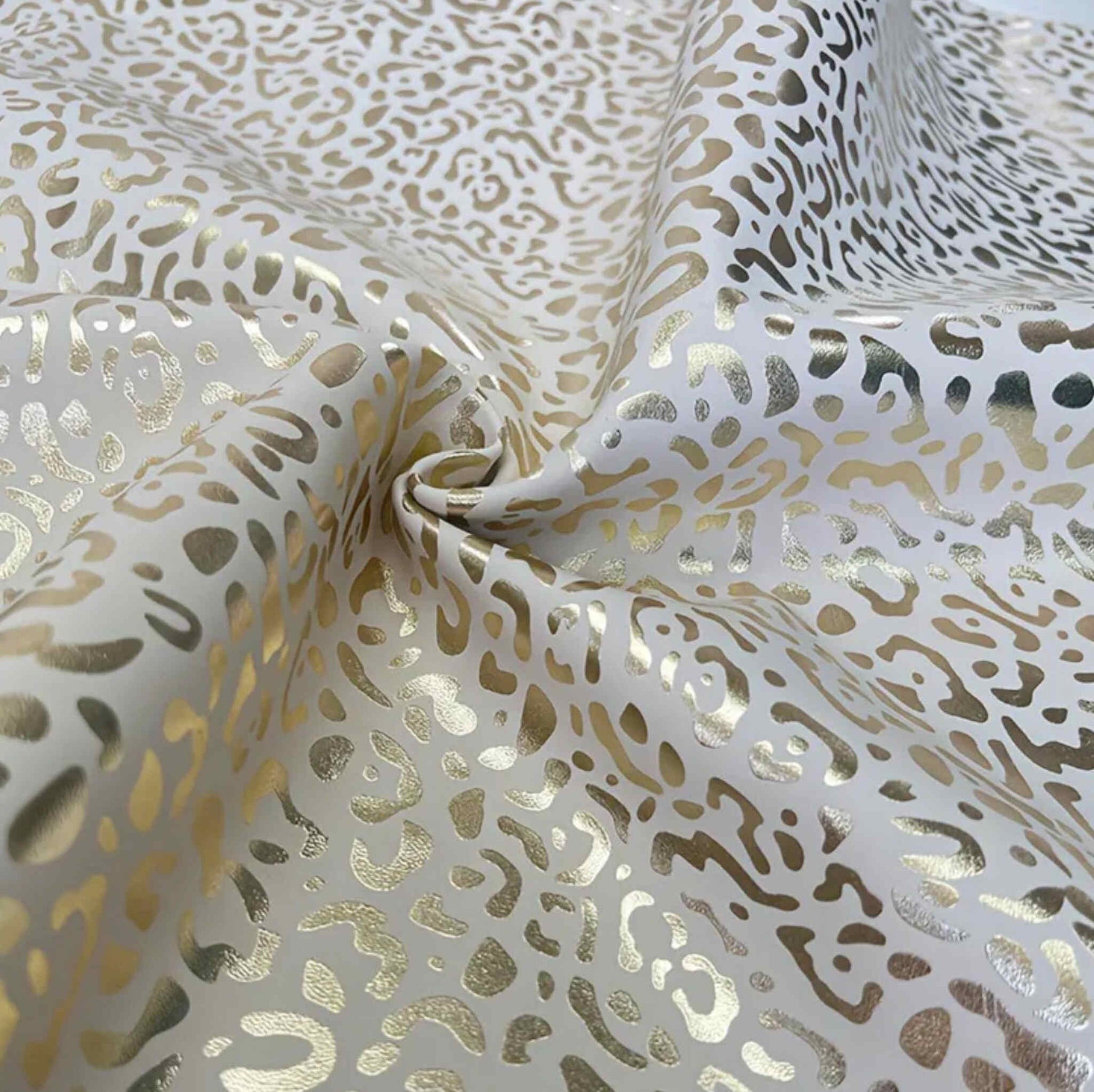 gold leopard metallic nappa leather