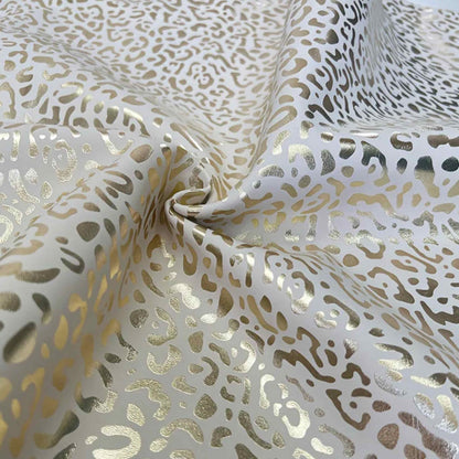 gold leopard metallic nappa leather