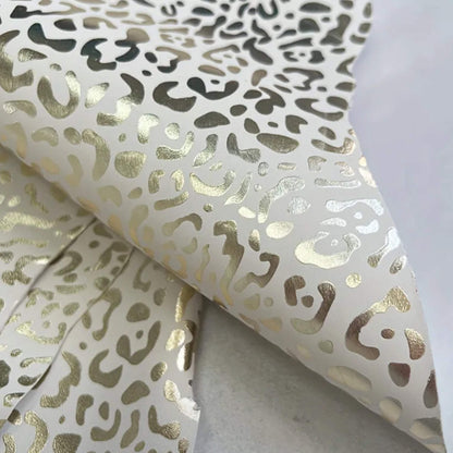 gold leopard metallic nappa lether edging