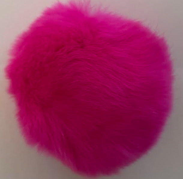 Hot Pink fur ball from B Unique Millinery
