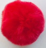 Bright Red fur ball from B Unique Millinery