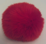 Scarlet Red fur ball from B Unique Millinery
