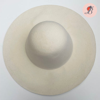 cream ivory western weight wool felt capeline