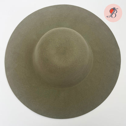 khaki western weight wool felt capeline