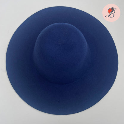 navy western weight wool felt capeline