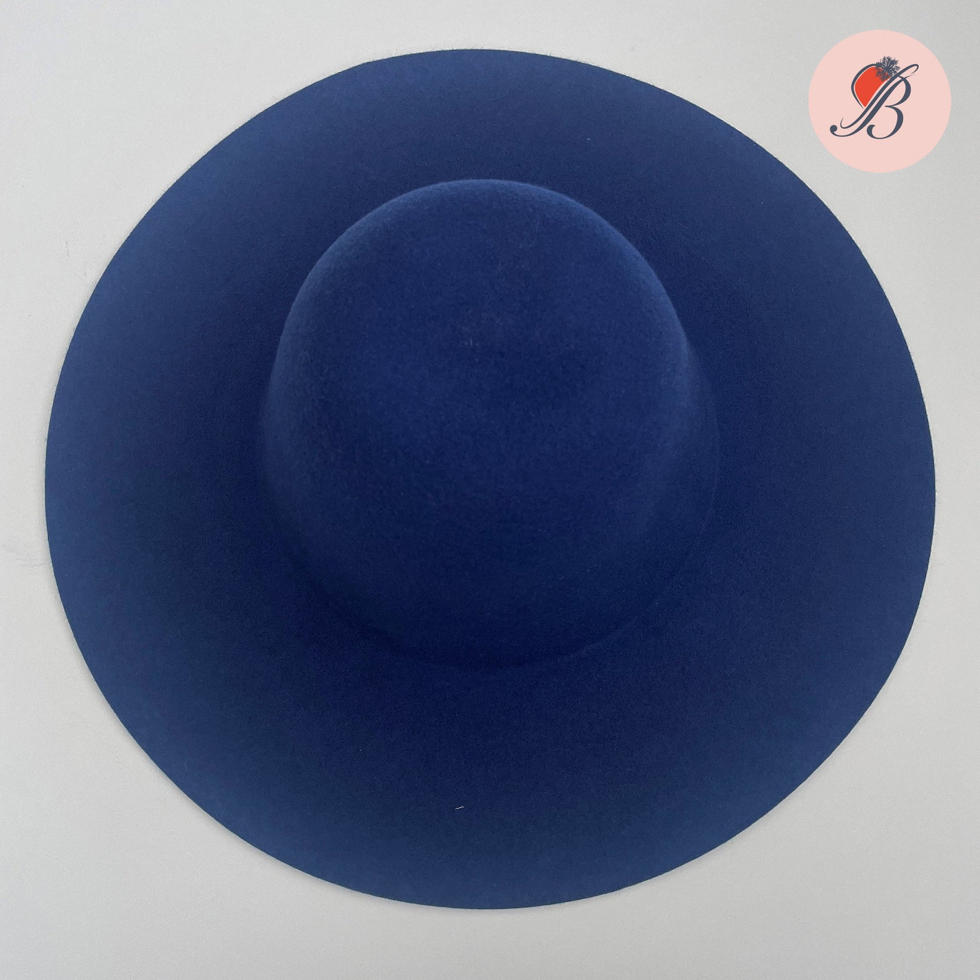 wool felt capelines pre-stiff  navy