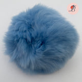 Pale Blue Fur Ball - Pale Blue Real Fur Pom Pom Ball