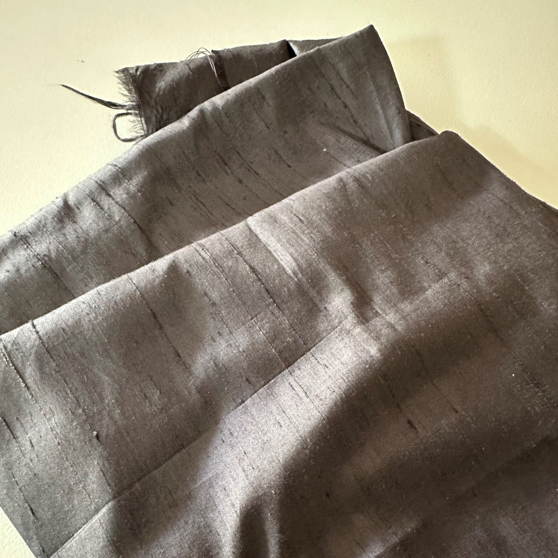 Silk Dupion pewter