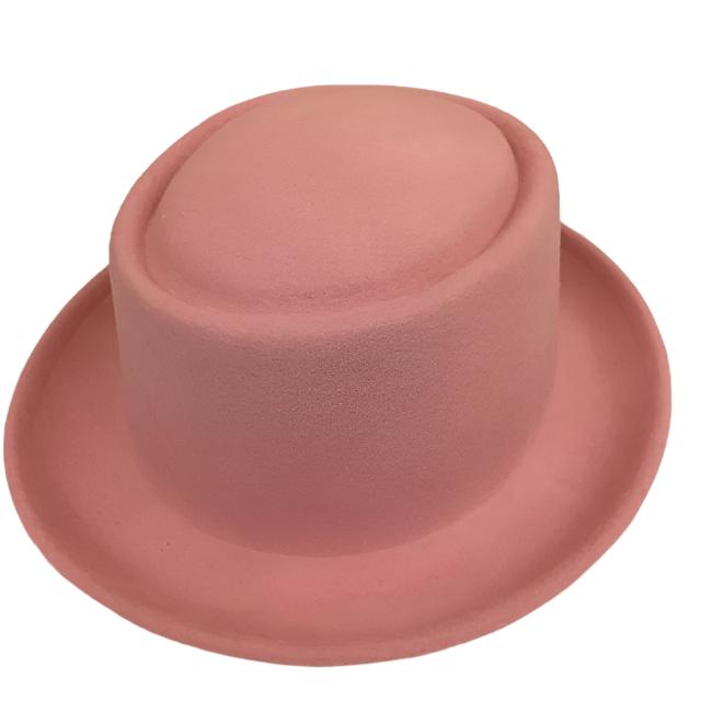 pink tweedsmuir  wool felt blocked hat bases