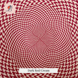 dark red and cream checkerboard buntal mat