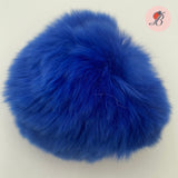 Royal Blue Fur Ball - Royal Blue Real Fur Pom Pom Ball