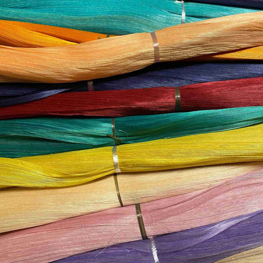 Stack of silk abaca fabrics
