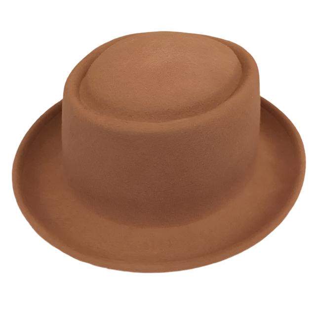 tan tweedsmuir  wool felt blocked hat bases