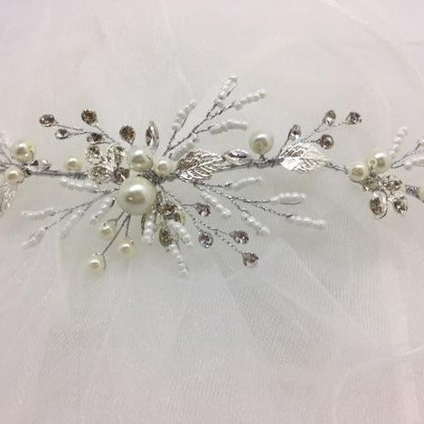 Alyssa white - wedding headpiece