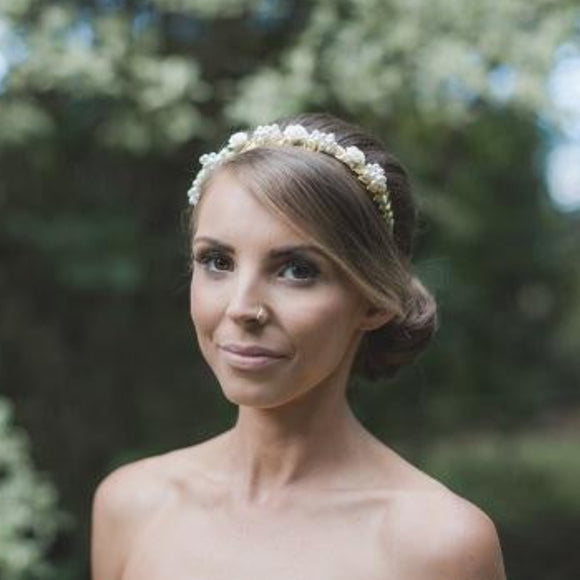 Ashleigh - gold wedding headpiece