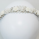 Ashleigh - silver wedding headpiece