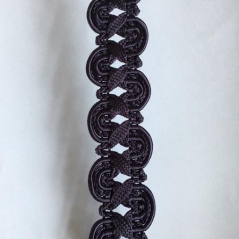 Braid Loops - aubergine cross double loops