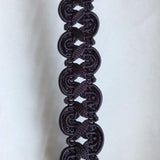 Braid Loops - aubergine cross double loops