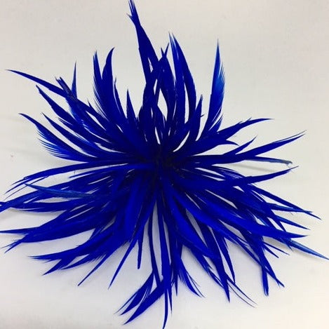 royal blue Biot Feather Star Flower on Wire