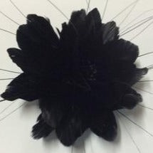 Feather Flower with Peacock Fringes (EF1097) - US - B Unique Millinery