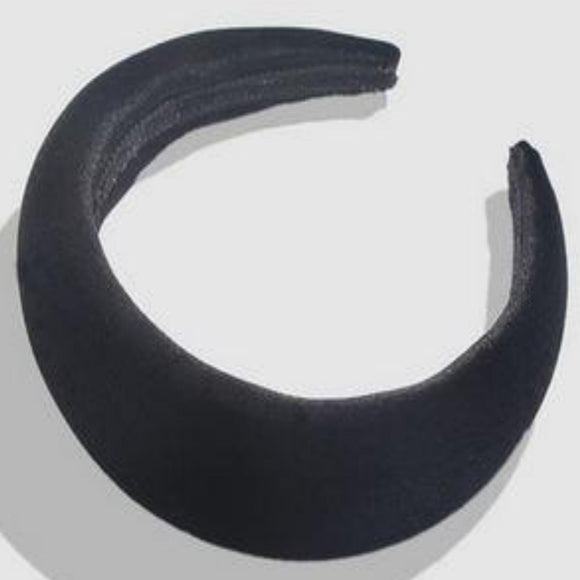Velvet Padded Headbands - black